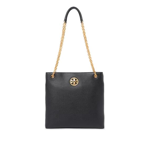 Tory Burch - Black Pebble Leather - Swing Shoulder/Crossbody Bag - Picture 1 of 10